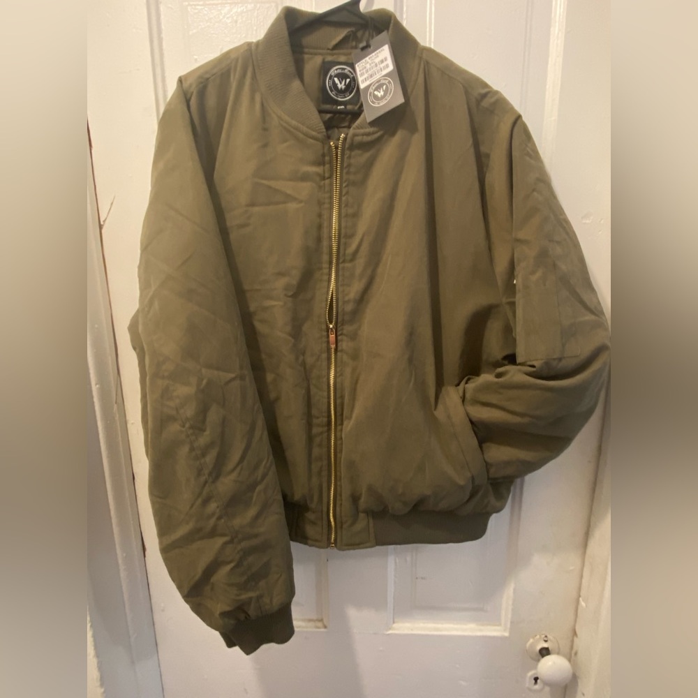 White Mark Brand Bomber Jacket 2X